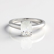 Anello in argento con Topazio Bianco