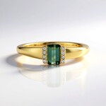 Anello in argento con Tormalina Verde di Benedito (Adela Silber)