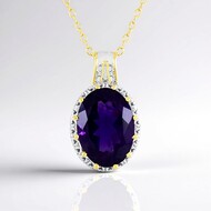 Amethyst-Silberhalskette (Gems en Vogue)