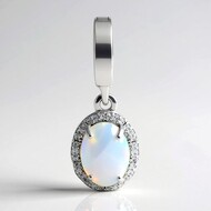 Australian Opal Silver Pendant