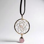 Accessorio in ottone con Quarzo Rosa (Lapis Vitalis)