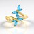 Anello in argento con Apatite Blu Neon