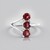 Bague en argent et Grenat du Mozambique