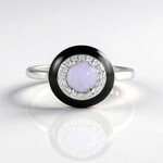 Anello in argento con Opale Australiano
