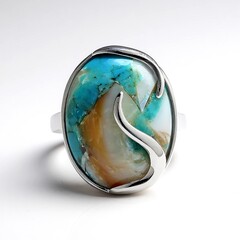 Anello in argento con Mosaico turchese