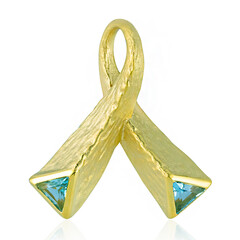 Zilveren hanger met hemel-blauwe topaasstenen (MONOSONO COLLECTION)