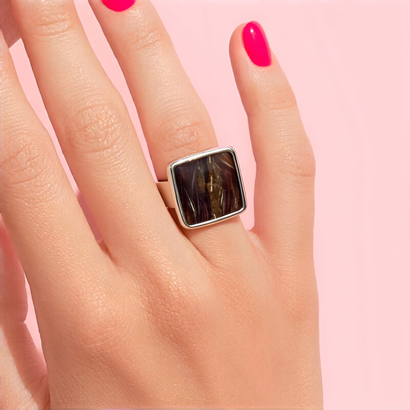 Anillo en plata con Ágata Prairie