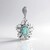 Ciondolo in argento con Smeraldo Color Paraiba