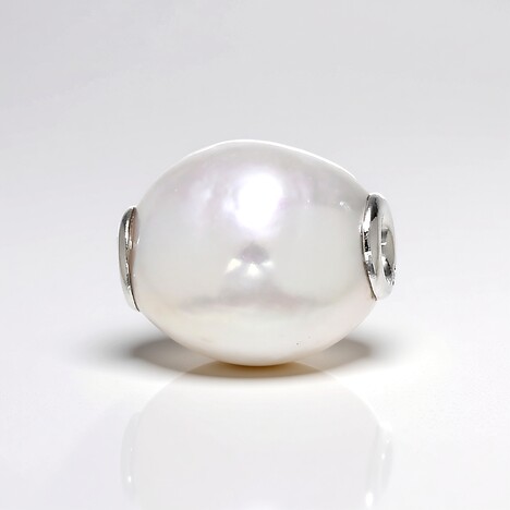 Charm in argento con Perla d'Acqua Dolce Bianca (MONOSONO COLLECTION)