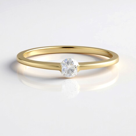 Anello in oro con Diamante IF (G) (de Melo Gold)