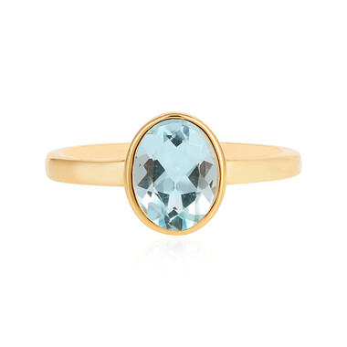 Anello in argento con Topazio Blu Cielo