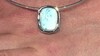 Zilveren hanger met een larimar (MONOSONO COLLECTION)