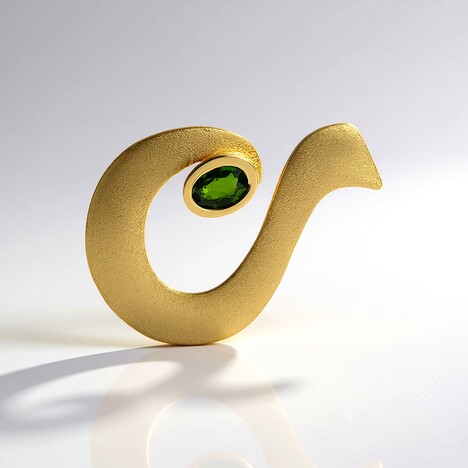 Ciondolo in argento con Diopside Russo (MONOSONO COLLECTION)