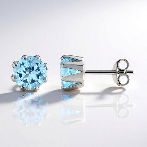 Orecchini in argento con Topazio Blu Cielo