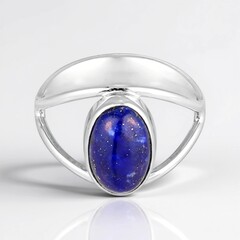 Anello in argento con Lapislazzuli (Bali Barong)