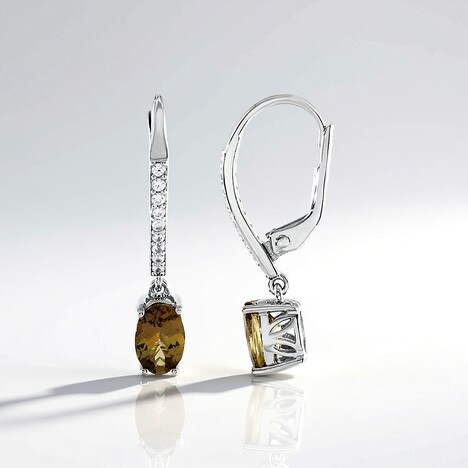 Orecchini in argento con Tanzanite Gialla (non riscaldata)
