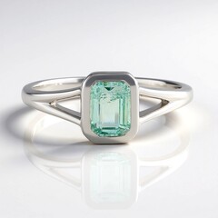 Anello in argento con Smeraldo Color Paraiba
