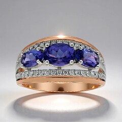 Anello in oro con Tanzanite AAA