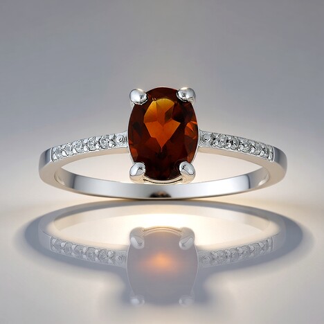 Anello in argento con Citrino Madeira
