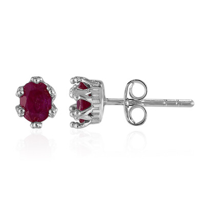 Pendientes en plata con Rubí de Kenia