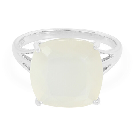 Anello in argento con Pietra di Luna Bianca