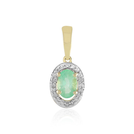 Kolumbianischer Smaragd-Goldanhänger