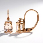 Orecchini in oro con Morganite AAA