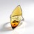 Anello in argento con Ambra Sunrise Baltica (dagen)