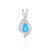 Ciondolo in argento con Apatite Blu Neon