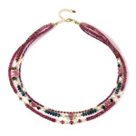 Collier en argent et Topaze bleu de Londres (Riya)