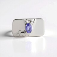 Anillo en plata con Tanzanita (SAELOCANA)
