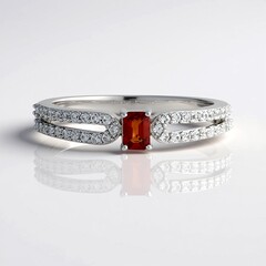 Bague en argent et Rubis de Tanzanie