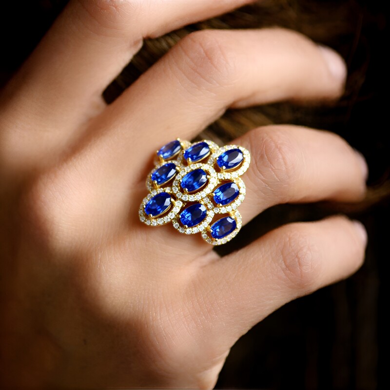 Nepal Kyanite Silver Ring