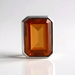 Ciondolo in argento con Quarzo Arancione (MONOSONO COLLECTION)