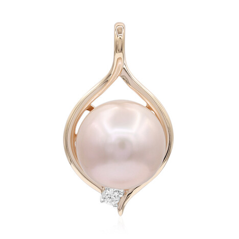 Purpurfarbene Ming-Perlen-Silberanhänger (TPC)