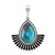 Pendentif en argent et Turquoise bleue de Mohavie (Jones Lee)