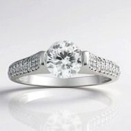 Bague en argent et Zircon