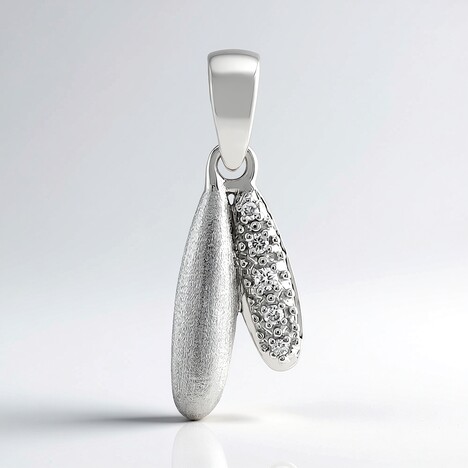 Ciondolo in argento con Diamante I1 (G) (Annette)