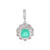 Russian Emerald Silver Pendant