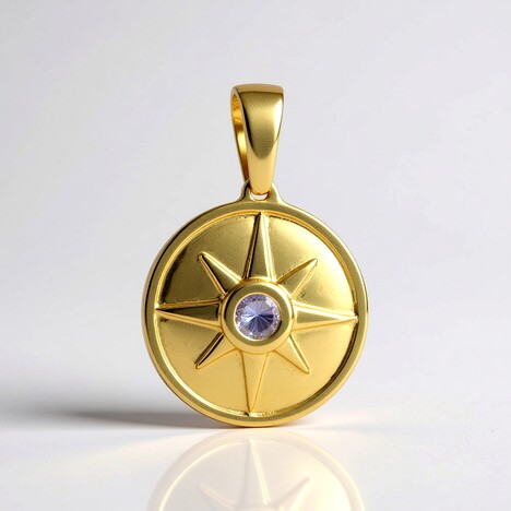 Pendentif en argent et Tanzanite