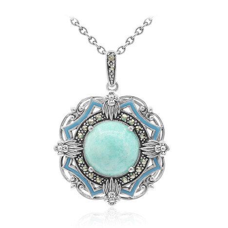 Amazonit-Silberhalskette