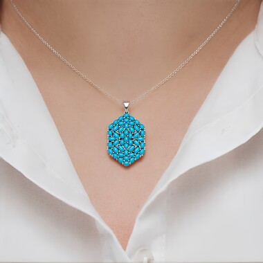 Pendentif en argent et Turquoise Sleeping Beauty (Faszination Türkis)