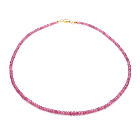 9K Pink Tourmaline Gold Necklace