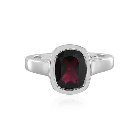 Zilveren ring met een Indische Granaat (MONOSONO COLLECTION)