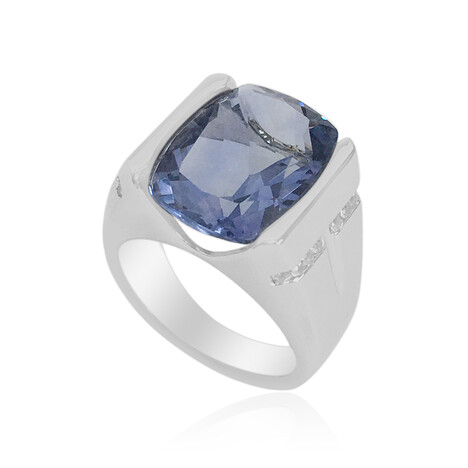 Bague pour homme en argent et Fluorite à couleur changeante