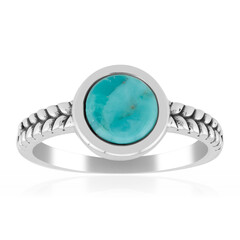 Anillo en plata con Turquesa azul del Mohave Kingman (Jones Lee)