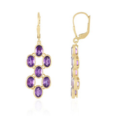 Zilveren oorbellen met amethisten