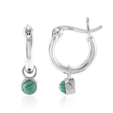 Orecchini in argento con Malachite