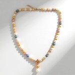 Collana in argento con Perla Ming color Pesca (TPC)