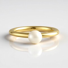 Anello in argento con Perla d'Acqua Dolce Bianca
